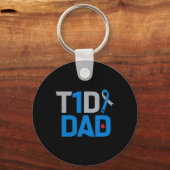 T1dパパ糖尿病認識度支援生存者 キーホルダー (正面)