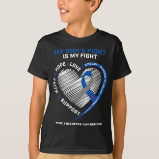 T1Dママパパ親マイ息子の戦いタイプ1糖尿病 Tシャツ