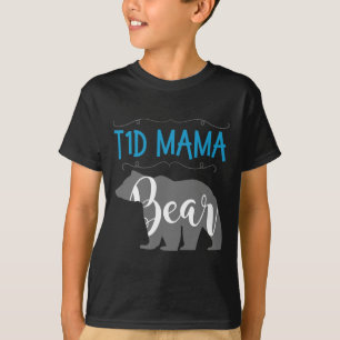 T1dママベアタイプ1糖尿病T1マママウィメンアワレ Tシャツ