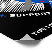 T1dママ私の息子の戦いは私の戦いタイプ1糖尿病 ポスター (角)