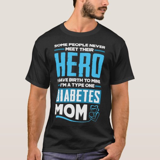 T1Dママ糖尿病型1型糖尿病認識度 Tシャツ (正面)