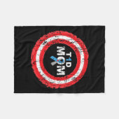 T1dママ糖尿病認識度リボンリングや輪 フリースブランケット (正面(横))