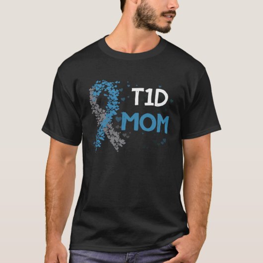 T1Dママ1型糖尿病認識度 Tシャツ (正面)