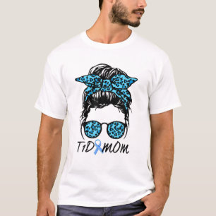 T1DママMessy Bunタイプ1糖尿病認識度月 Tシャツ