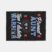 T1d叔母誇りを持った糖尿病認識度タイプ1インスリンP フリースブランケット (正面(横))