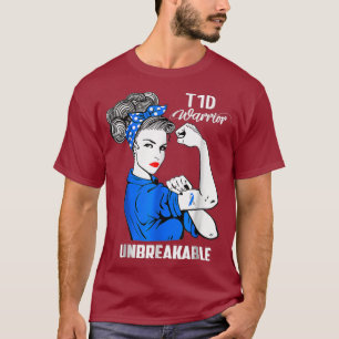 T1D型1型糖尿病認識度1型糖尿病 Tシャツ