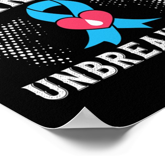 T1d戦士の破壊不能な糖尿病認識度月B ポスター (角)