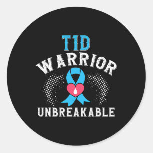 T1D戦士の破壊不能な糖尿病認識度月B ラウンドシール