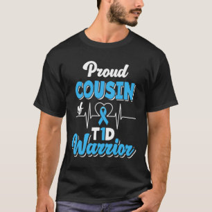 T1D戦士の自慢の従兄弟 糖尿病啓発 Tシャツ
