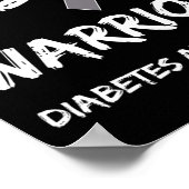 T1d戦士タイプ1糖尿病認識度ブルーリボン ポスター (角)