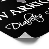 T1D戦士タイプ1糖尿病認識度ブルーリボン ポスター (角)