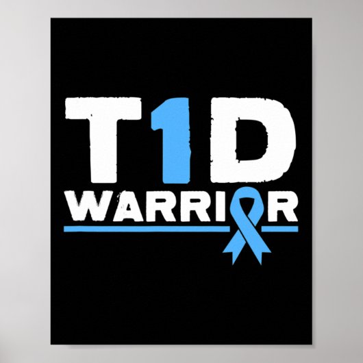 T1d戦士タイプ1糖尿病認識度糖尿病Blu ポスター (正面)