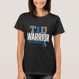 T1d戦士タイプ1糖尿病認識度糖尿病T1d Tシャツ