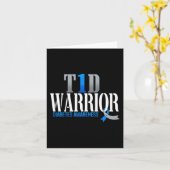 T1D戦士認識度タイプ1糖尿病戦争 カード (黄色い花)