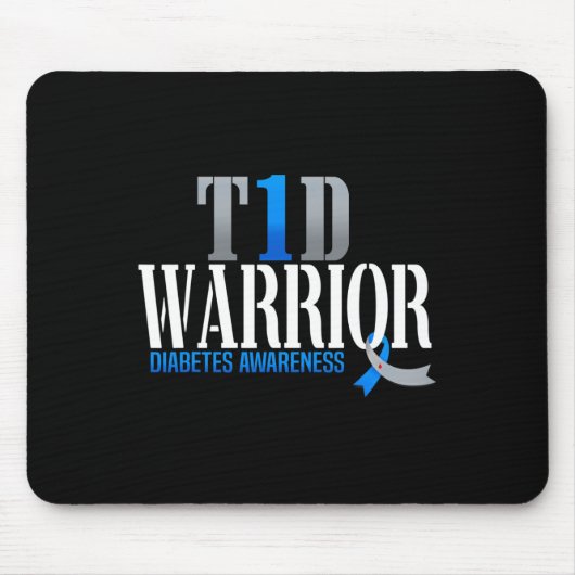 T1D戦士認識度タイプ1糖尿病戦争 マウスパッド (正面)