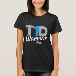 T1d戦士認識度1型糖尿病 Tシャツ