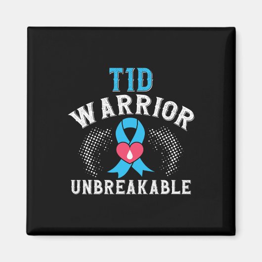 T1d戦士 不屈の精神 糖尿病啓発月間 B マグネット (正面)