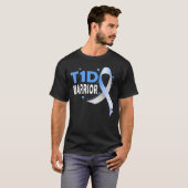 T1D戦士 – 1型糖尿病認識度糖尿病 Tシャツ (正面フル)