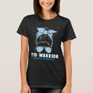 T1d戦士 1型糖尿病 アウェアネス 糖尿病のママ tシャツ