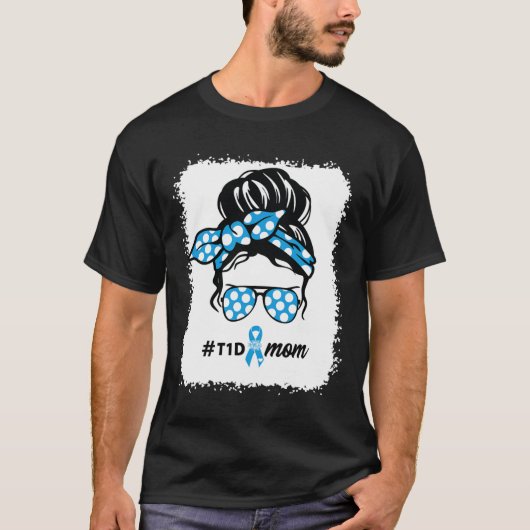 T1d母タイプ1糖尿病認識度月血糖 Tシャツ (正面)