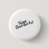 T1D糖尿病の贈答品 缶バッジ (正面)