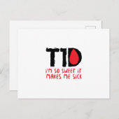 T1D糖尿病ギフト ポストカード (正面/裏面)