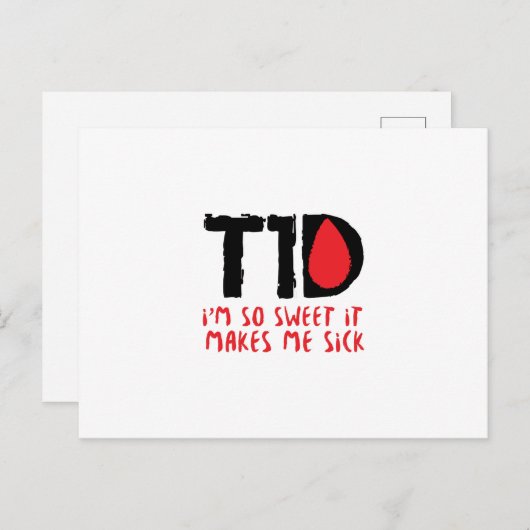 T1D糖尿病ギフト ポストカード (正面/裏面)