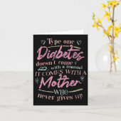 T1d糖尿病児の母 カード (黄色い花)