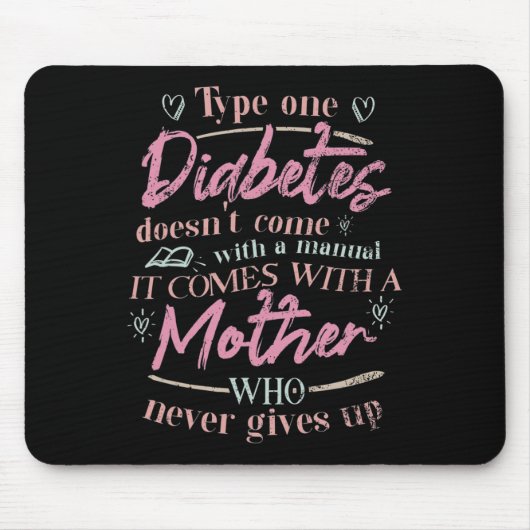 T1d糖尿病児の母 マウスパッド (正面)