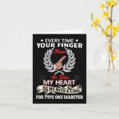 T1D糖尿病型1型糖尿病認識度メンズ女性 カード (黄色い花)