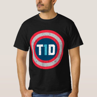 T1D糖尿病型1型糖尿病認識度男性女性 Tシャツ