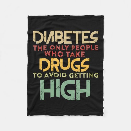 T1d糖尿病型1型糖尿病認識度男性女性K フリースブランケット (正面)