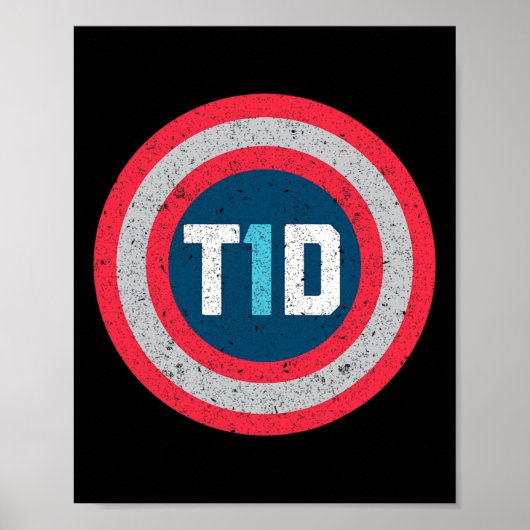 T1d糖尿病型1型糖尿病認識度男性女性K ポスター (正面)