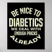 T1D糖尿病型1型糖尿病認識度男性女性K ポスター (正面)