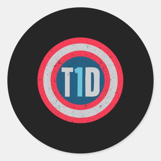 T1d糖尿病型1型糖尿病認識度男性女性K ラウンドシール (正面)