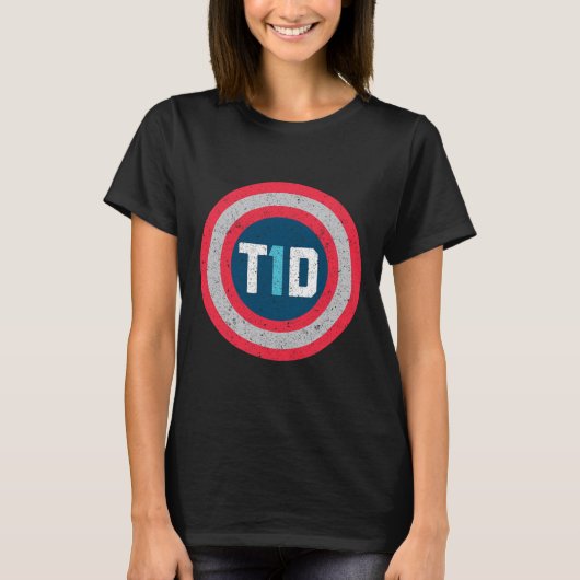 T1d糖尿病型1型糖尿病認識度男性女性K Tシャツ (正面)