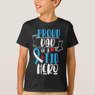 T1d誇りを持ったヒーロータイプ1型糖尿病パパアワーンのパパ Tシャツ