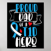 T1D誇りを持ったヒーロー型1型糖尿病パパアワーンのパパ ポスター (正面)