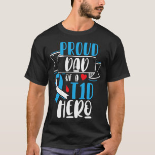 T1D誇りを持ったヒーロー型1型糖尿病パパアワーンのパパ Tシャツ