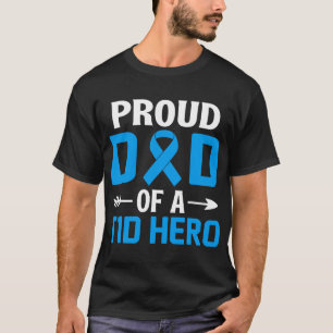 T1D誇りを持ったヒーロー型1型糖尿病認識度パパ Tシャツ