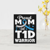 T1d誇りを持ったママ彼女の戦いは私の戦いタイプ1糖尿病 カード (黄色い花)