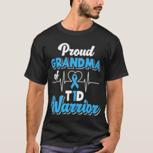 T1D誇りを持った戦士の糖尿病糖尿病Aのおばあちゃん Tシャツ