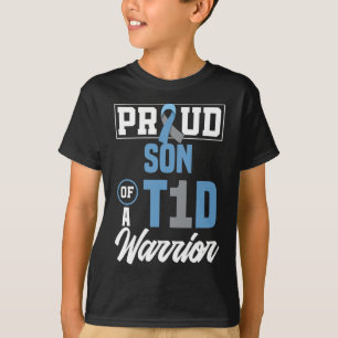T1d誇りを持った戦士の糖尿病認識度の息子 Tシャツ