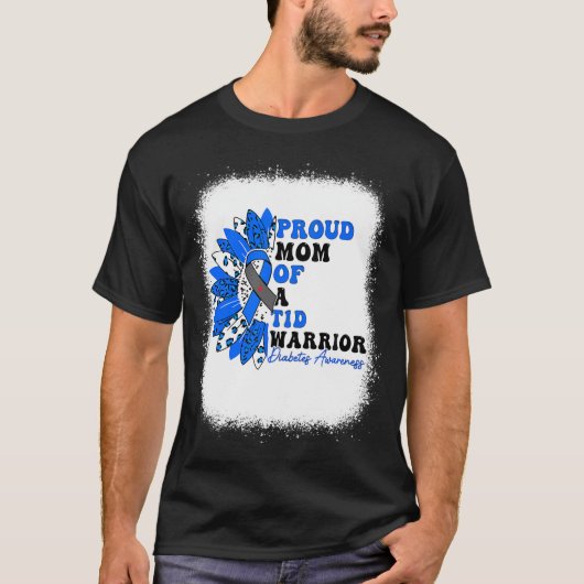 T1D誇りを持った戦士1型糖尿病の母 Tシャツ (正面)