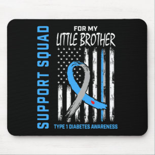 T1d認識度フラッグLittle Brotherタイプ1糖尿病 マウスパッド