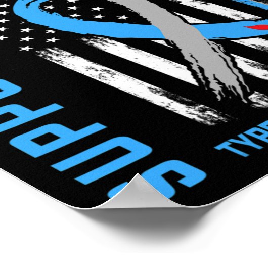 T1D認識度USフラッグシスター1型糖尿病の一致 ポスター (角)