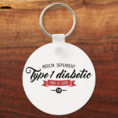 T1D警告キーチェーン キーホルダー (正面)