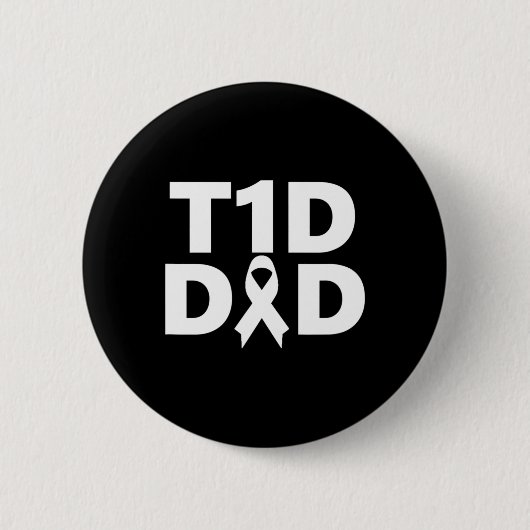 T1d パパ 糖尿病啓発 缶バッジ (正面)