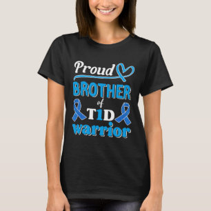 T1d 誇りを持つ兄 糖尿病啓発 ブルーリボン tシャツ