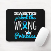 T1d Awareness Princess Girls Diabetic Diabetes Awa マウスパッド (マウス)